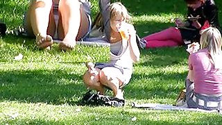 Panty up petticoat on a picnic