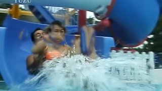 Hot Girls Mai Sakurai And Rara Motofuji In Bikini Playing At The Pool