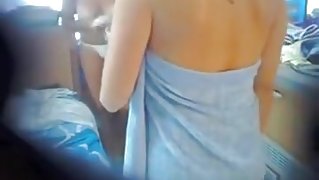 Girls with big tits filmed by voyeur