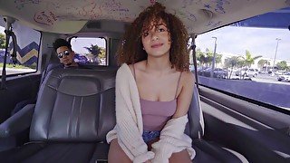 BANGBROS - 18yo Teen Mariah Banks Looking Super Cute, Riding Dick Like Champ In A Dank Van