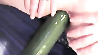 Playing with a cucumber up my ass