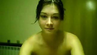 Sexy brunette on the webcam is fresh just out of shower