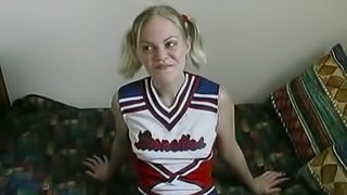 Dick buried in an adorable cheerleader with sweet pigtails