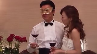 An elegant cocktail part turns into a sexy Japanese orgy
