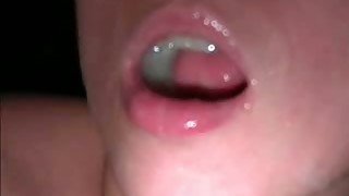 Mouthful and facial for my cock voracious blonde girlfriend