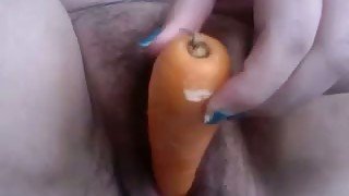 Veggie masturbation session of my BBW mature white wife