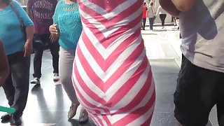 Striped dress hottie