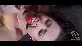 Christina Carter cosplays superhero in hot lesbian scene