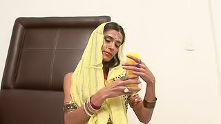This super skinny Indian girl gets fucked doggy style