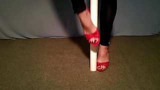 Pole play red heels