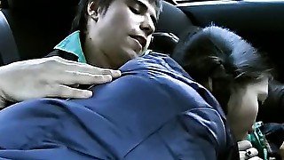 18 year old girl gets banged in the car