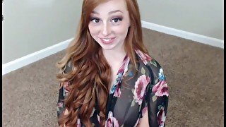 18yo redhead teen teasing on webcam & flashing boobs