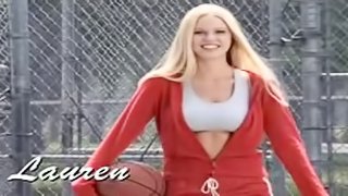 Gorgeous blond hottie Lauren Anderson gets naked after the basketball game